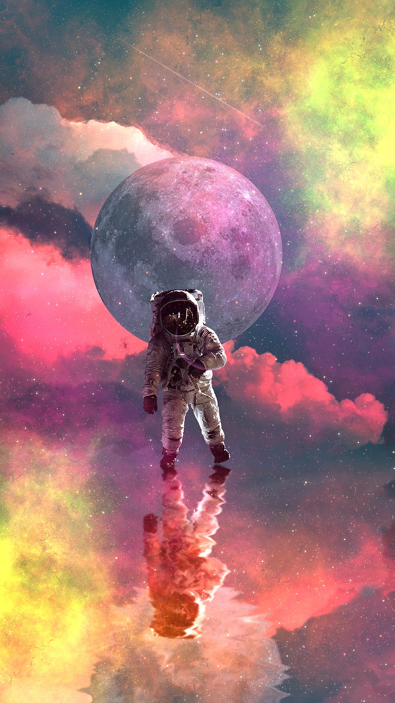No escape astronaut graphic design colourful space HD phone wallpaper   Peakpx