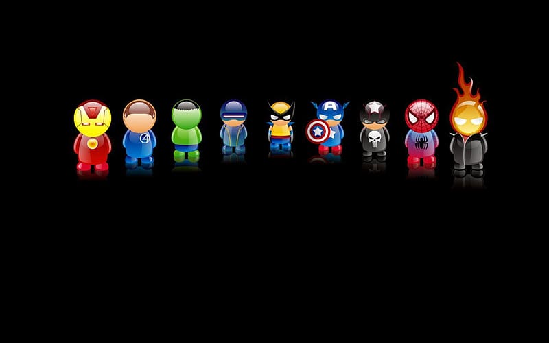 Spider Man, Ghost Rider, Hulk, Iron Man, Captain America, Wolverine, Comics, Punisher, Reed Richards, Mister Fantastic, Cyclops (Marvel Comics), Marvel Comics, HD wallpaper