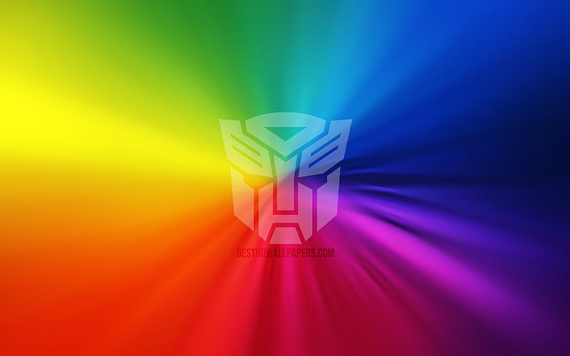 Transformers logo vortex, rainbow backgrounds, creative, artwork,  Transformers, HD wallpaper | Peakpx