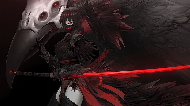 Anime, Dark, Katana, Rwby, Grimm (Rwby), Raven Branwen, HD wallpaper