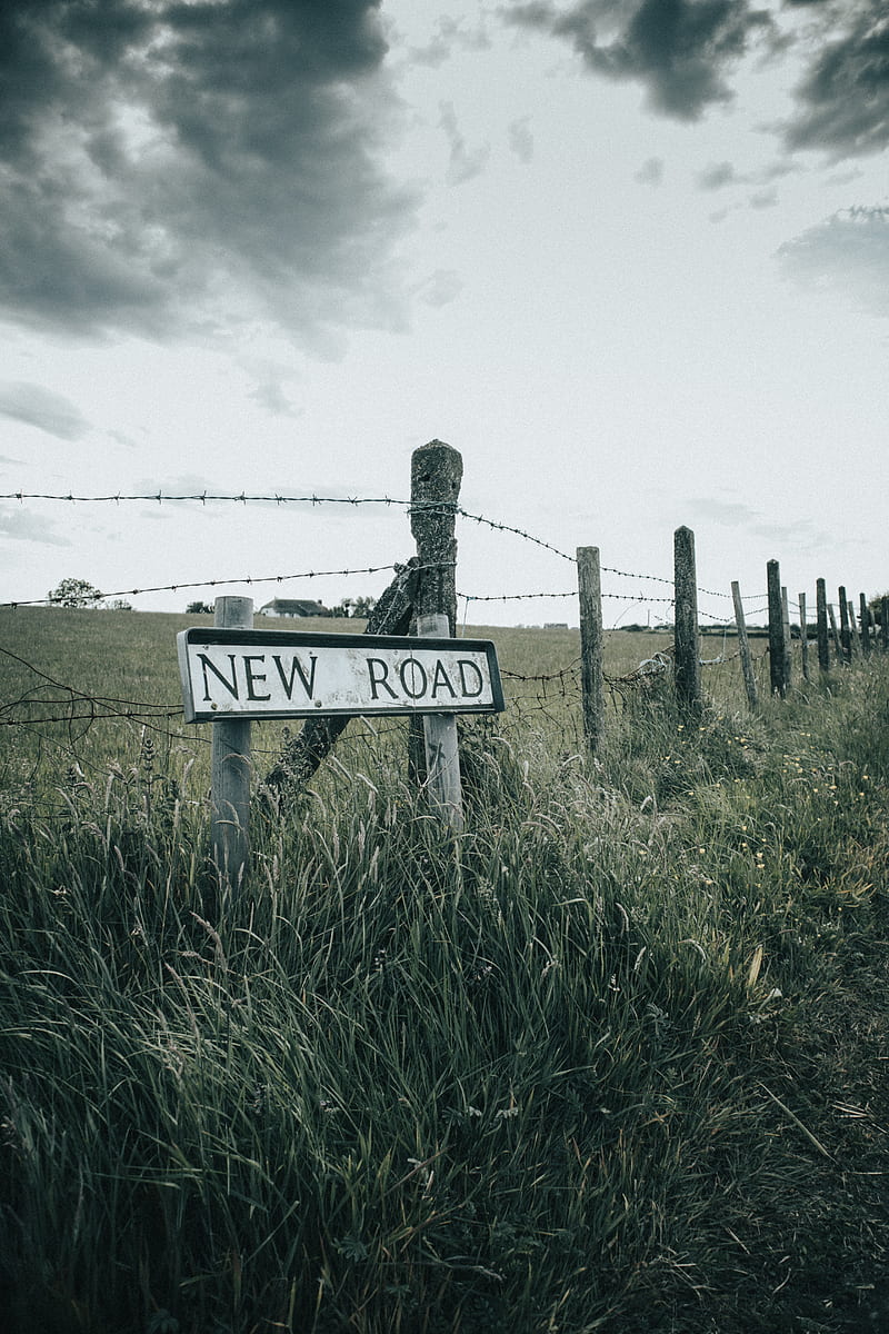 road, words, sign, inscription, fence, HD phone wallpaper