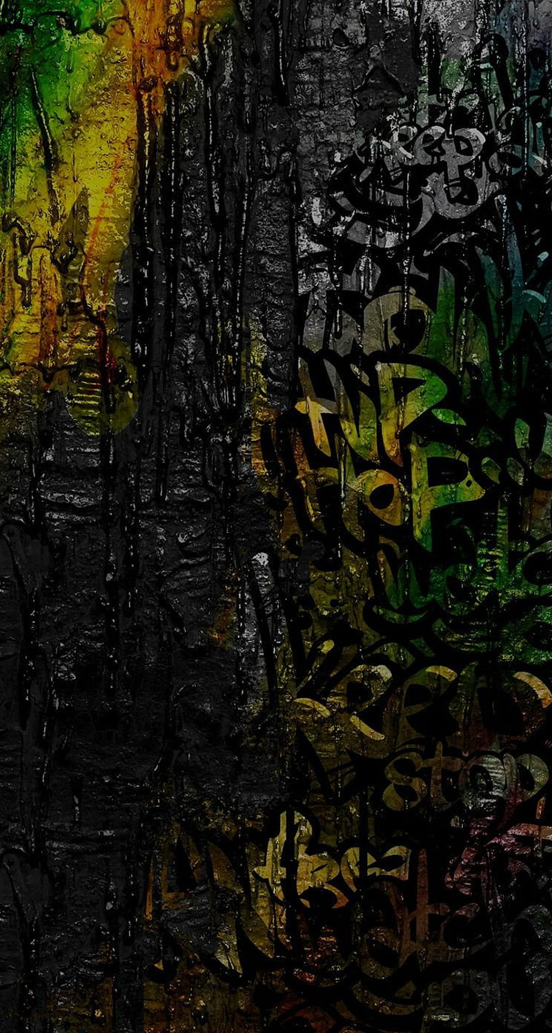 Dark Graffiti Wall, HD phone wallpaper