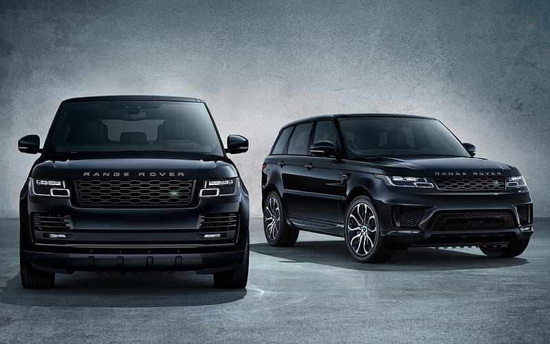 Land Rover Range Rover Sport, 2018, Shadow Edition luxury black SUV, tuning Range Rover, exterior, British cars, HD wallpaper