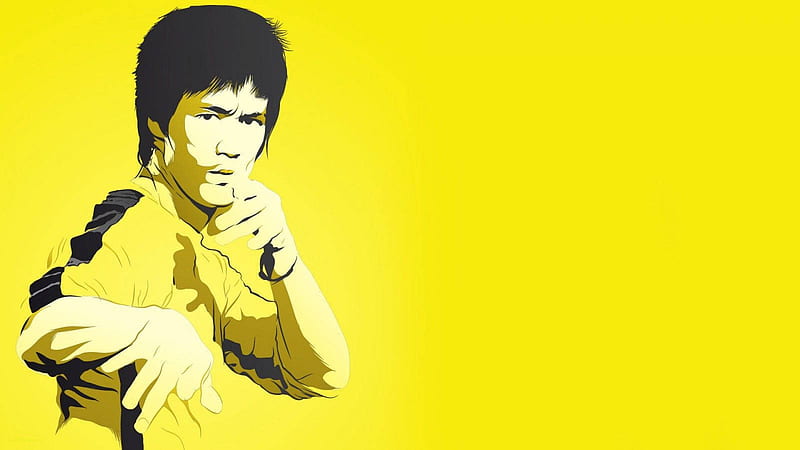 Bruce Lee, Bruce Lee Cartoon, HD wallpaper