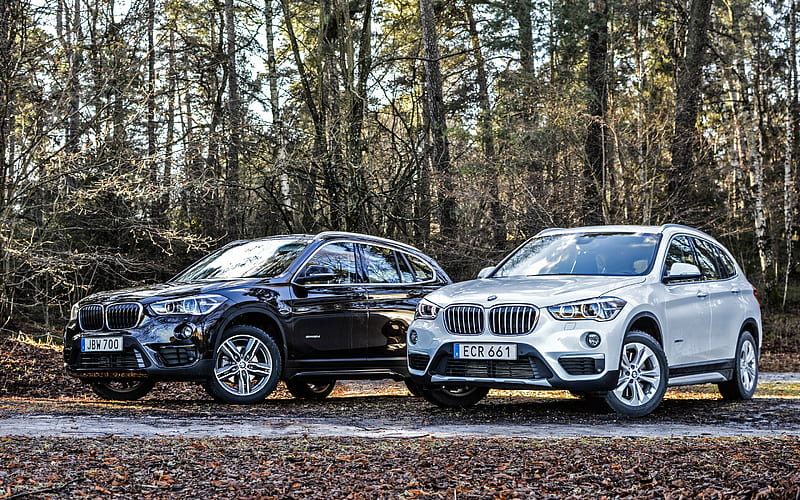  BMW X1, 2017, F48, Crossovers, X1 blanco, X1 negro, automóviles alemanes, BMW, Fondo de pantalla HD |  Picopx