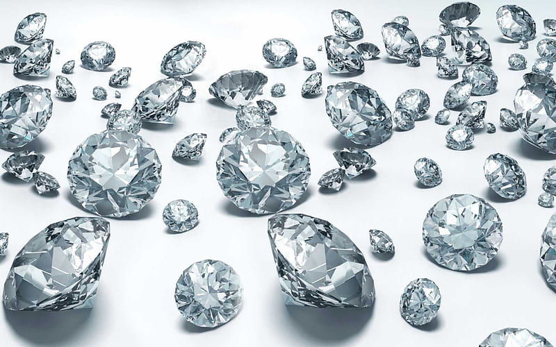 Cool Diamonds, blue loose diamonds, gems, diamonds, diamonds, HD wallpaper