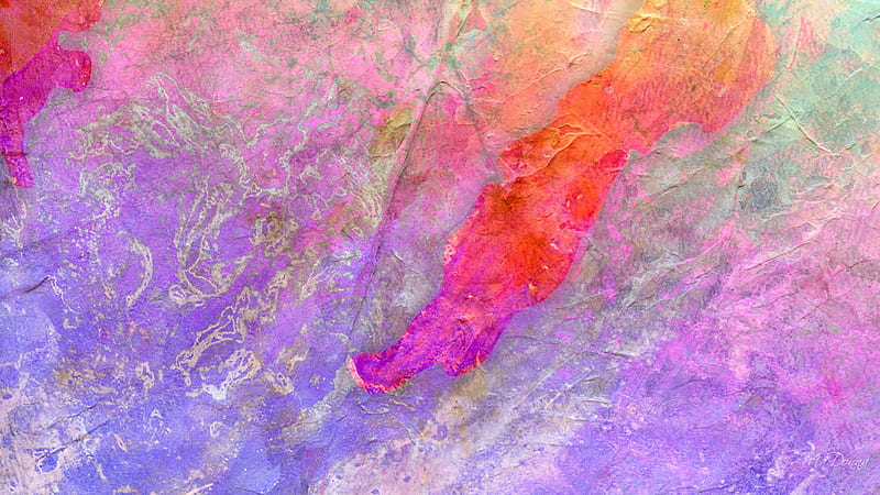 Painted Five, purple, orange, texture, painted, firefox persona, pink, HD wallpaper