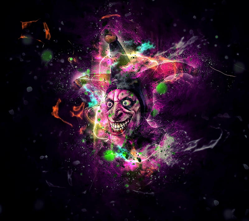 evil joker, abstract, saguaro, HD wallpaper