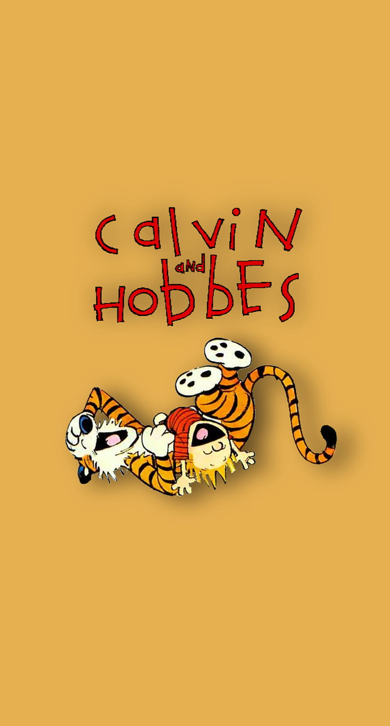 Calvin and hobbes, tiger, cartoon, HD