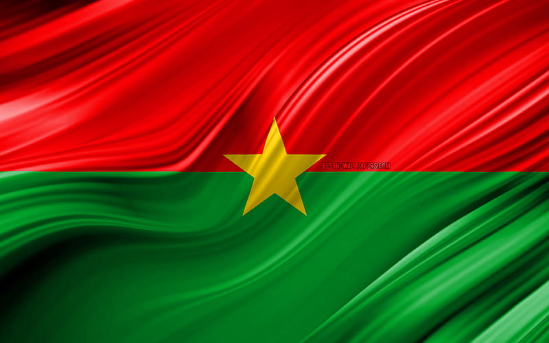 Burkina Faso Flag, African Countries, 3d Waves, Flag Of Burkina Faso 