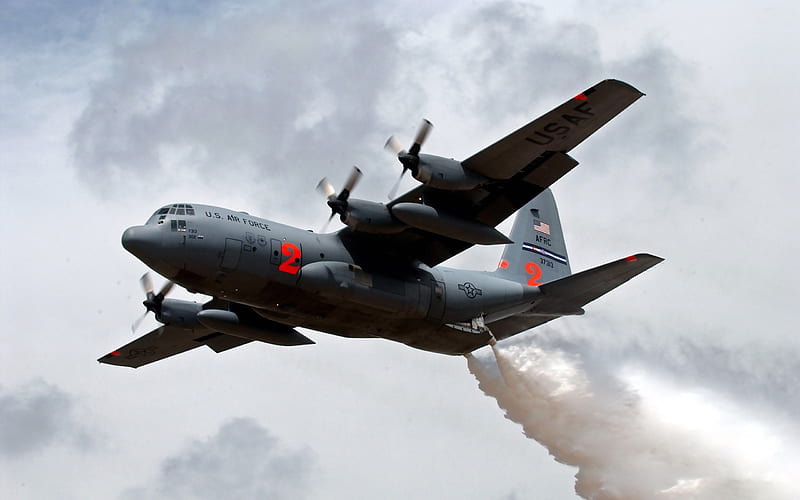 Lockheed C 130 Hercules-military aircraft, HD wallpaper