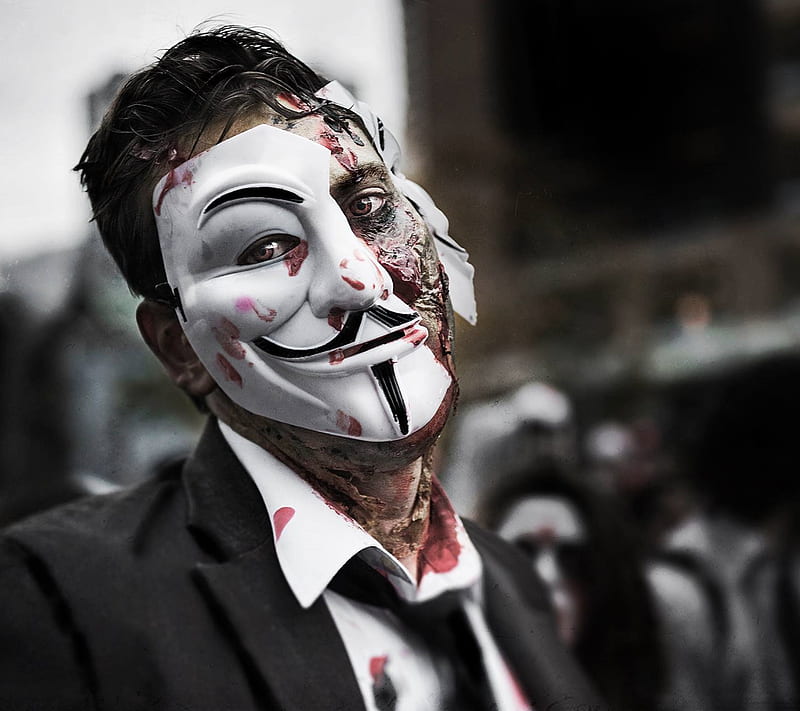 anonymous zombie, epic, halloween, montreal, walk, HD wallpaper