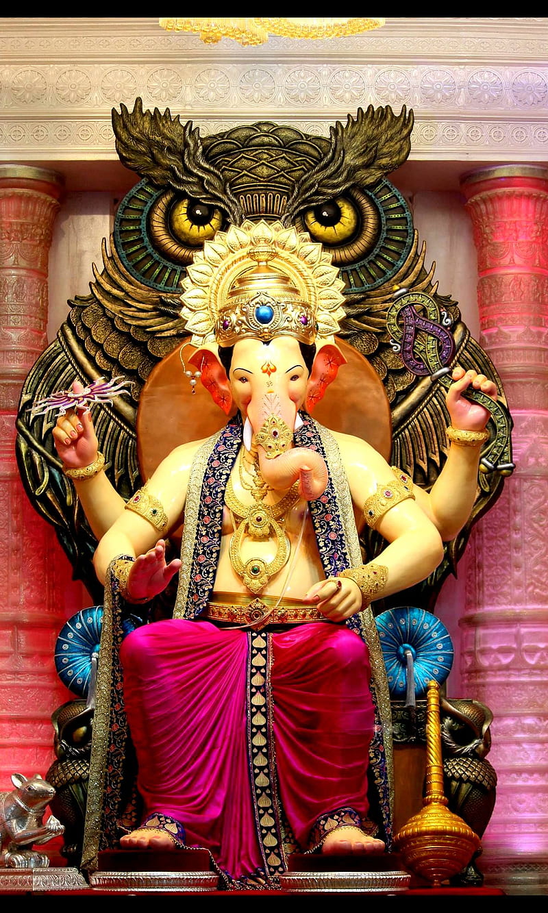 Ganesha, aditya, bappa, ganpati, india, indian, lalbaug, lalbaugcha raja,  lord ganesha, HD phone wallpaper | Peakpx