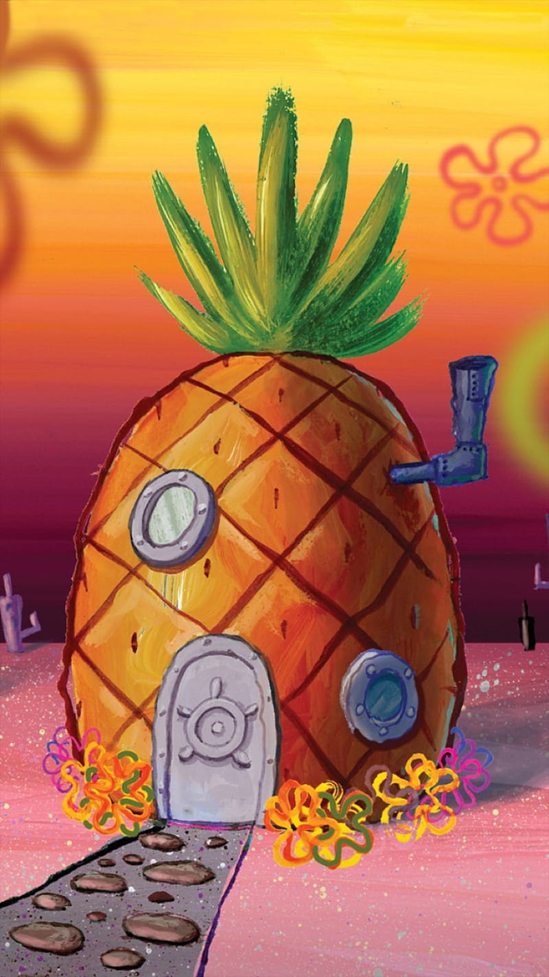 Spongebob House, mobile , nickelodeon, spongebob squarepants, HD phone wallpaper