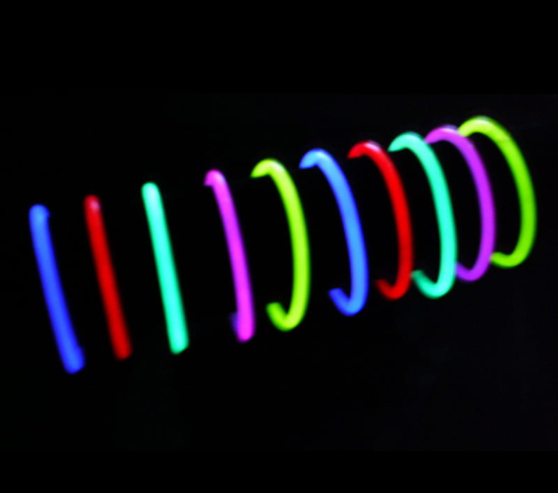 Neon Rings, abstract, artistic, color, colour, cool, dark, HD wallpaper