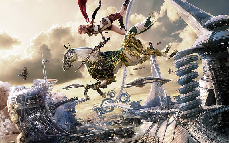Lightning Odin Red Video Game 13 Clouds Metal Odin Final Fantasy Xiii Hd Wallpaper Peakpx