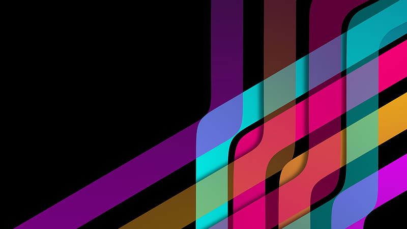 Colorful Minimalist Lines Shapes Abstract, HD wallpaper