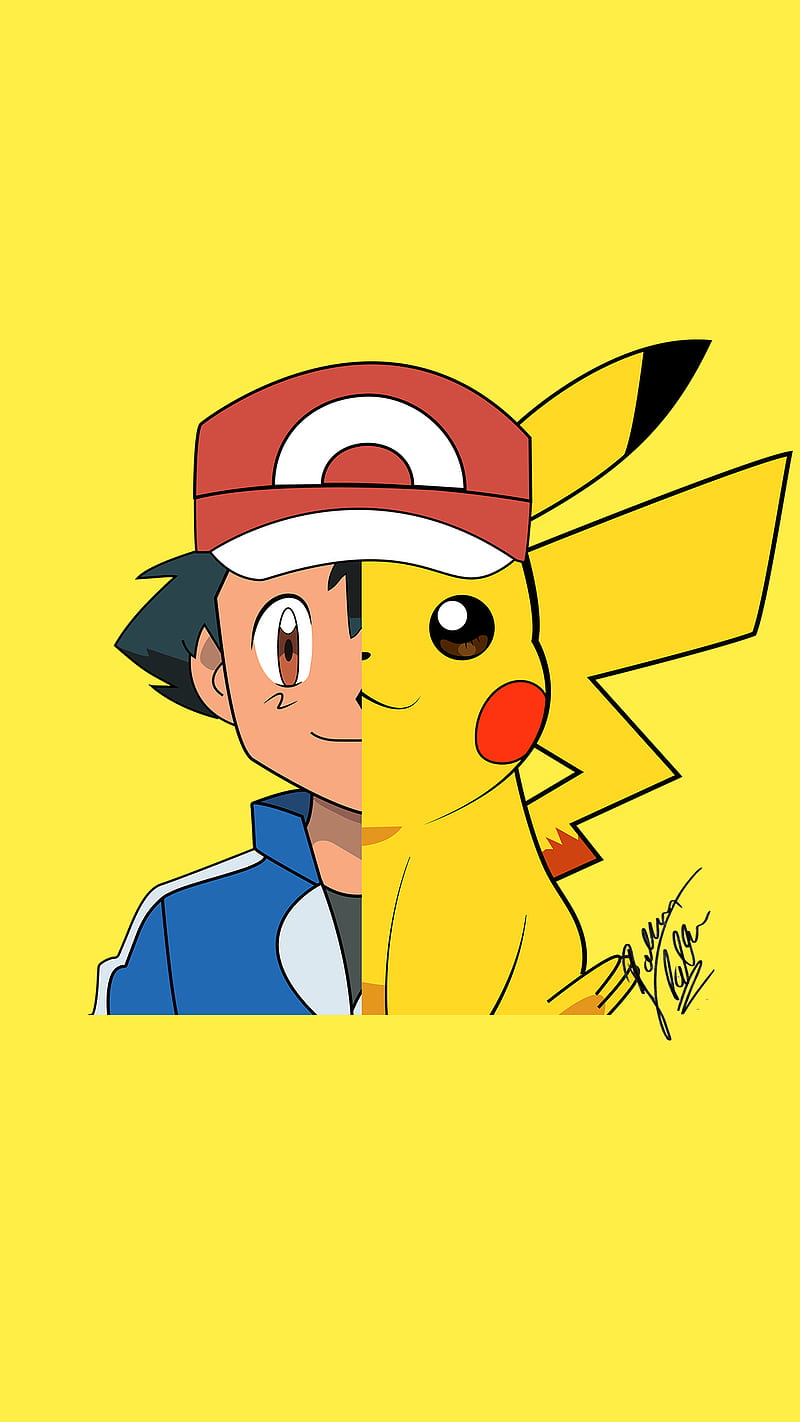Pokemon, anime, art, cartoon, cute, lallu, minimal, pallupallu, pikachu, yellow, HD phone wallpaper