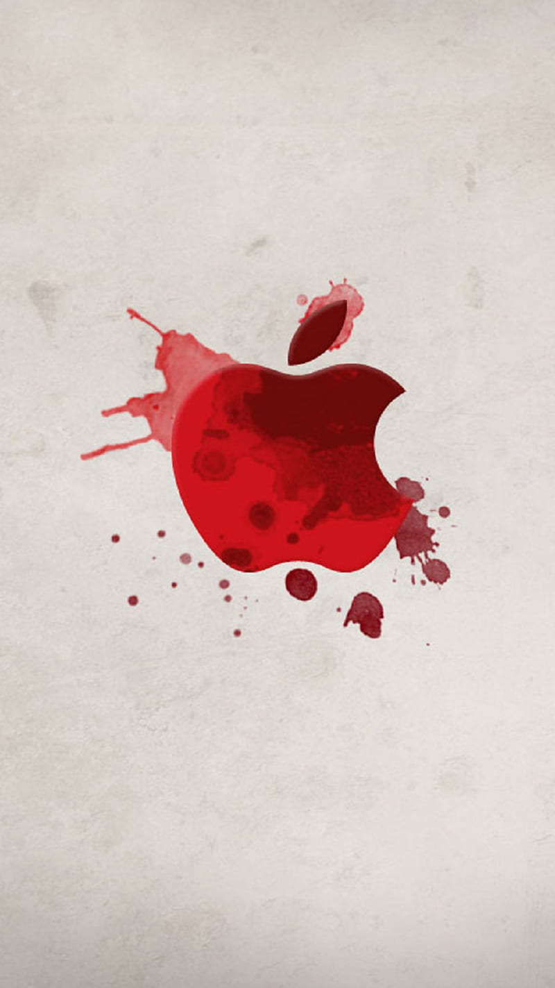 Red Apple, brand, iphone, logo, mac, HD phone wallpaper