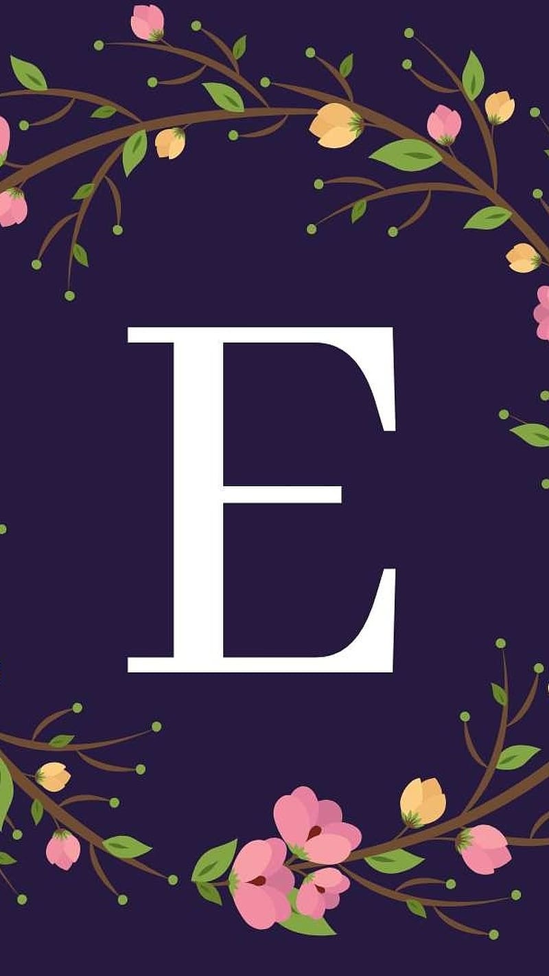 A To Z Letter, white e, letter e, HD phone wallpaper