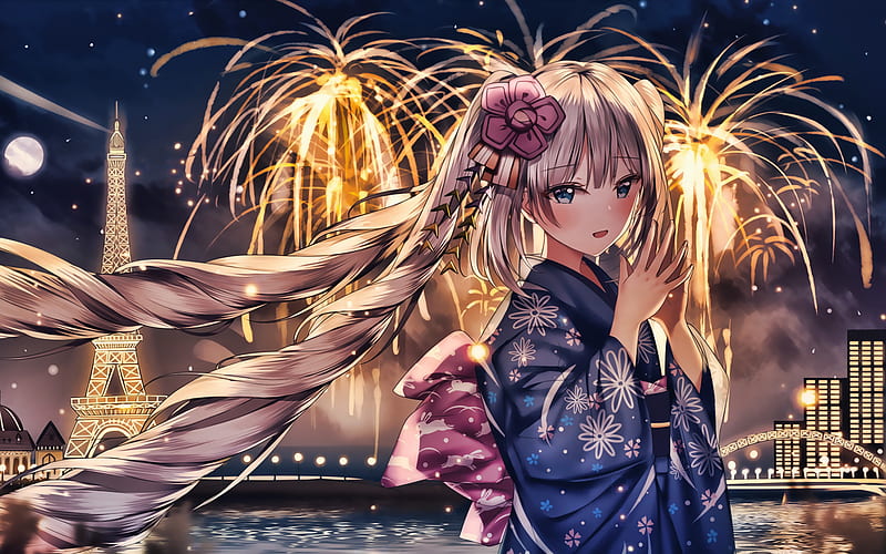 Marie Antoinette, Fate Series, fireworks, Fate Grand Order, Caster, TYPE-MOON, HD wallpaper