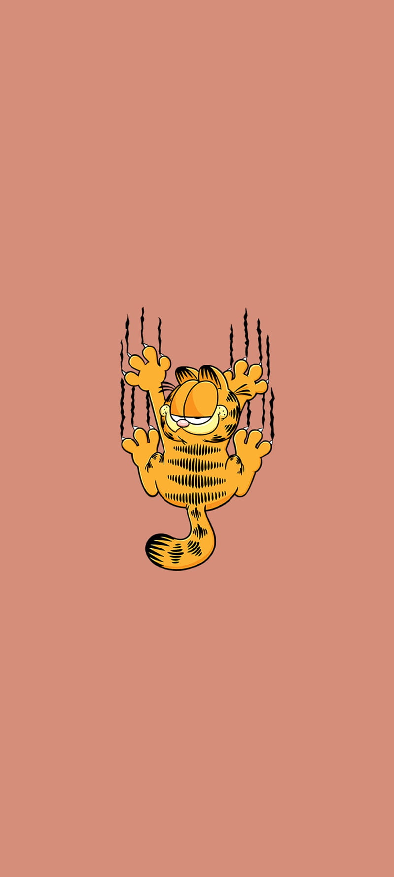 Garfield, aesthetic, orange, simple, cartoon, cute, HD phone wallpaper |  Peakpx