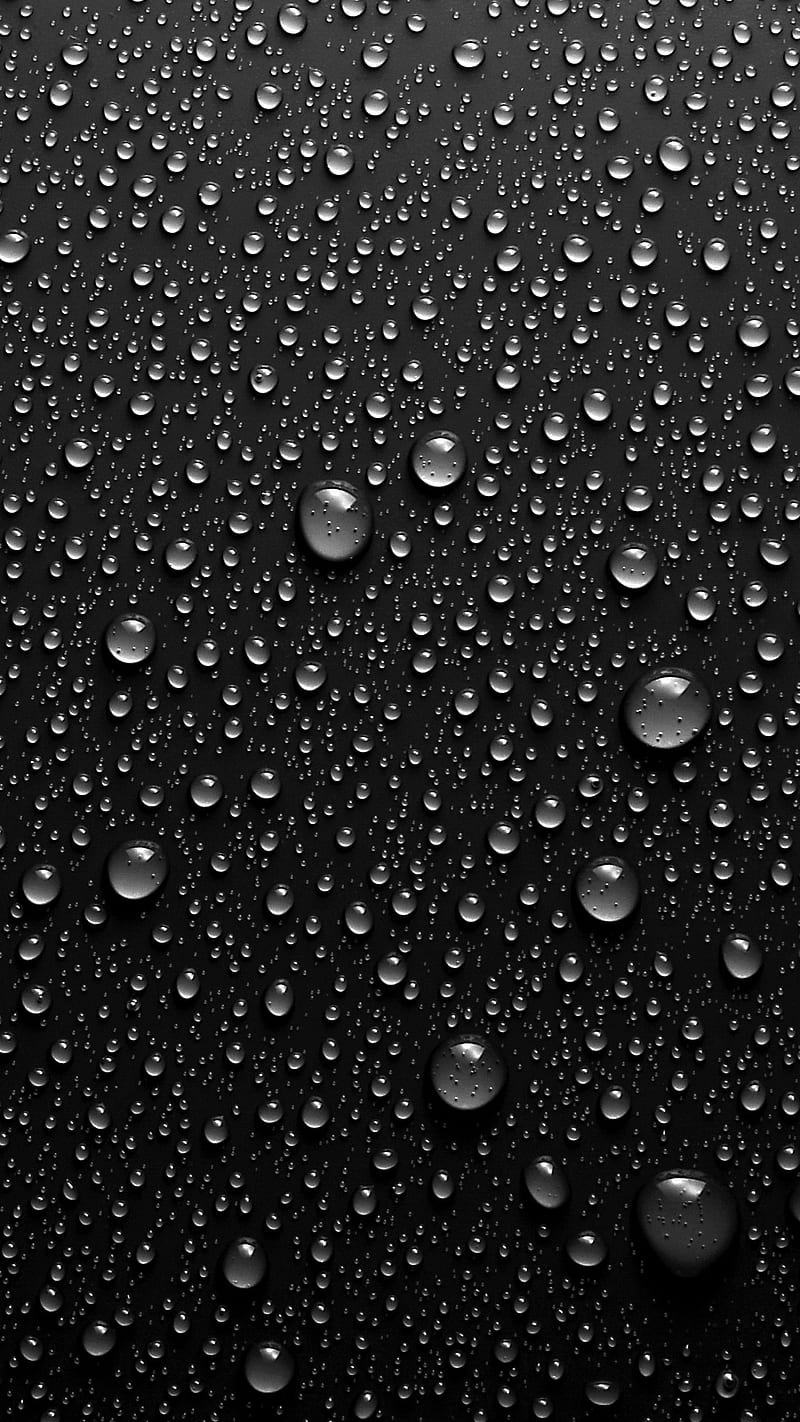 Abstract Waterdrops, abstract, black, drops, water, HD phone wallpaper
