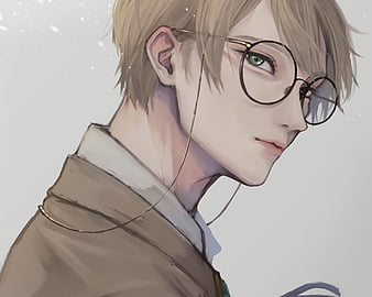 Click On The Photo To Start Tagging  Swirly Glasses Anime Guy Transparent  PNG  301x600  Free Download on NicePNG