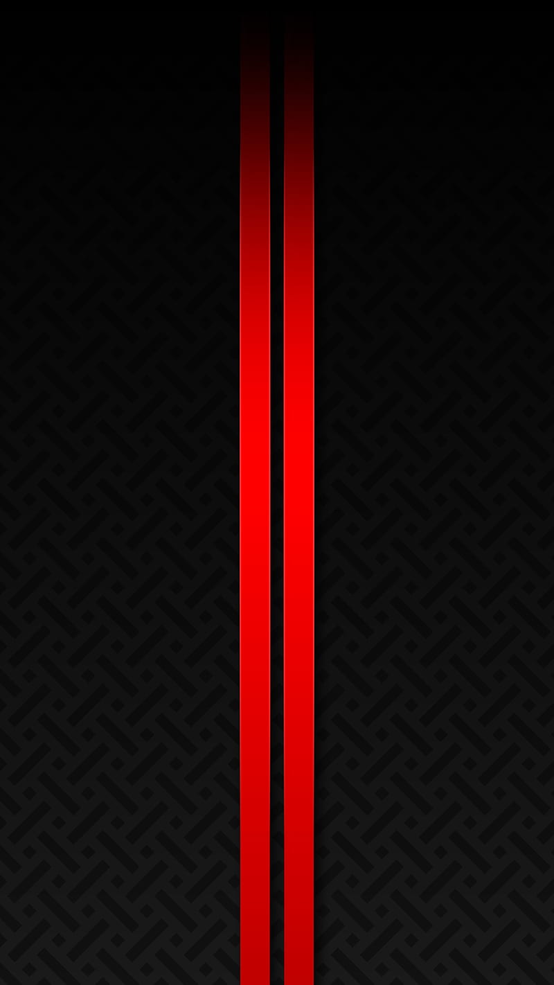 Abstract Black & Red, camera, dot, lines, lockscreen, notch, simple, HD phone wallpaper