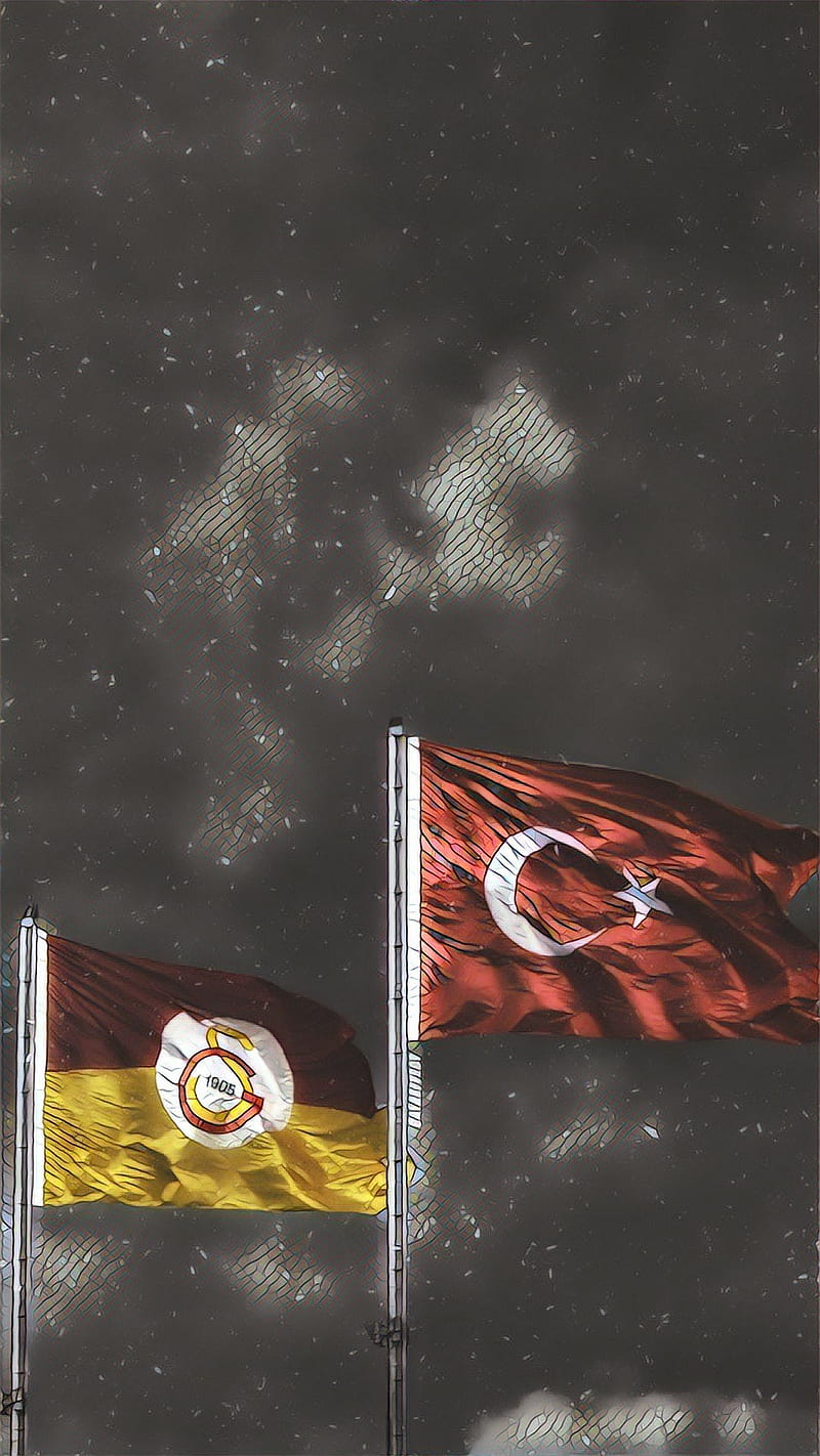 gs turk bayrak, flag, logo, HD phone wallpaper