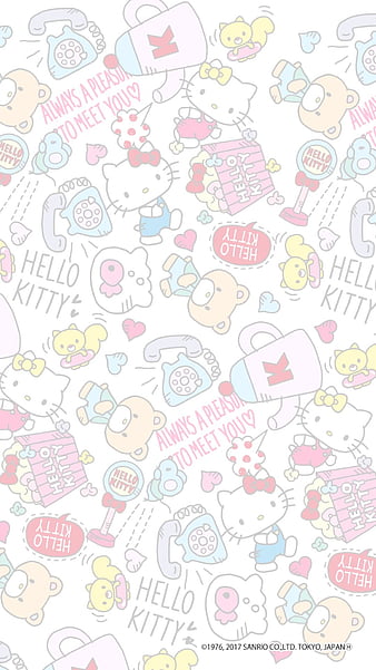 Hello Kitty, girly, hello kitty, pastel, peachy, pink, HD phone wallpaper