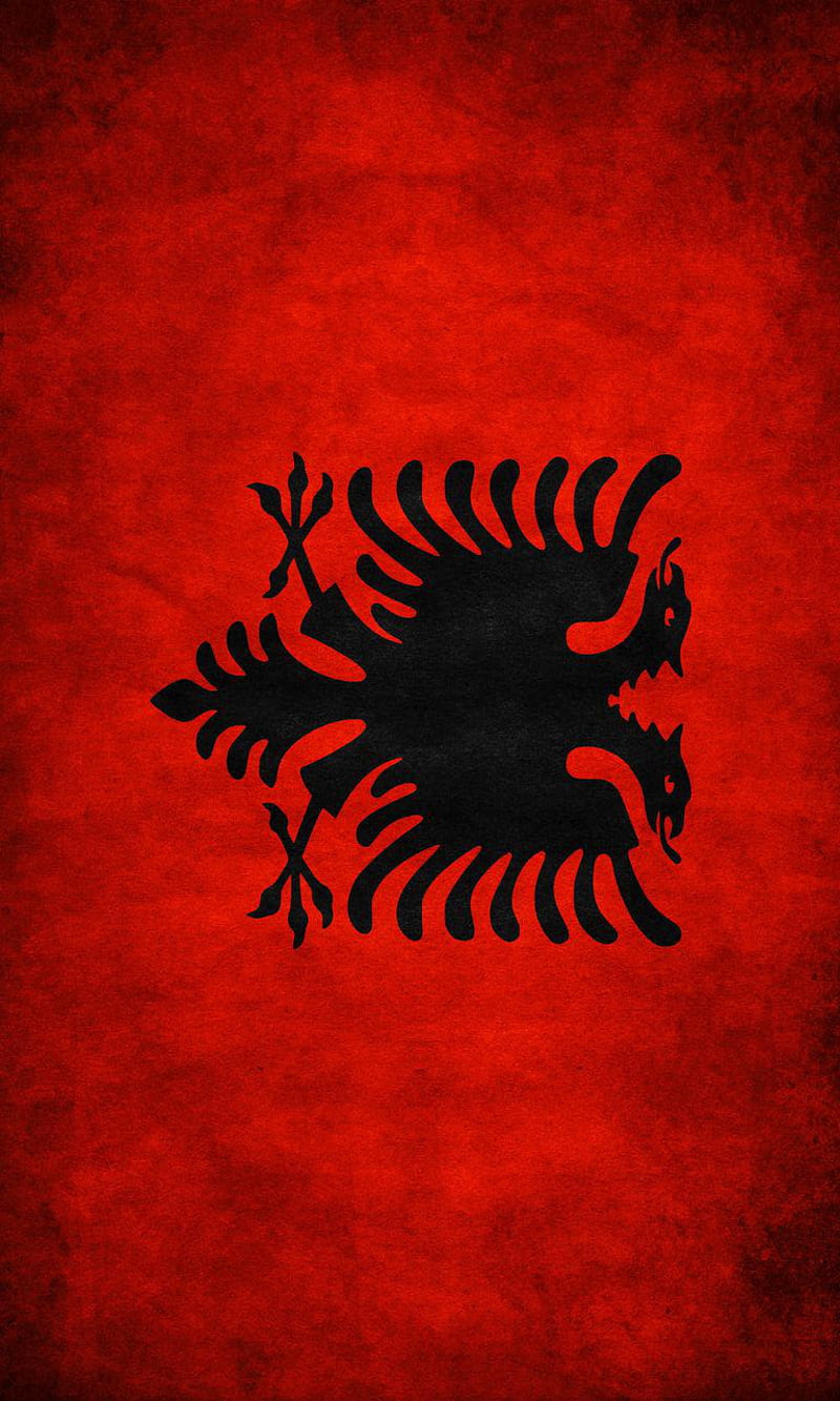 Albania, flag, HD phone wallpaper