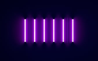 purple neon lights, Black background, purple neon light, neon background, HD wallpaper