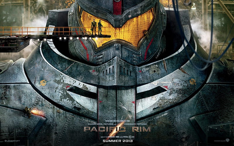 Pacific Rim 2013 Movie, pacific rim, fiction, 2013, monsters, fantasy, big, future, metalic, fight, robots, HD wallpaper