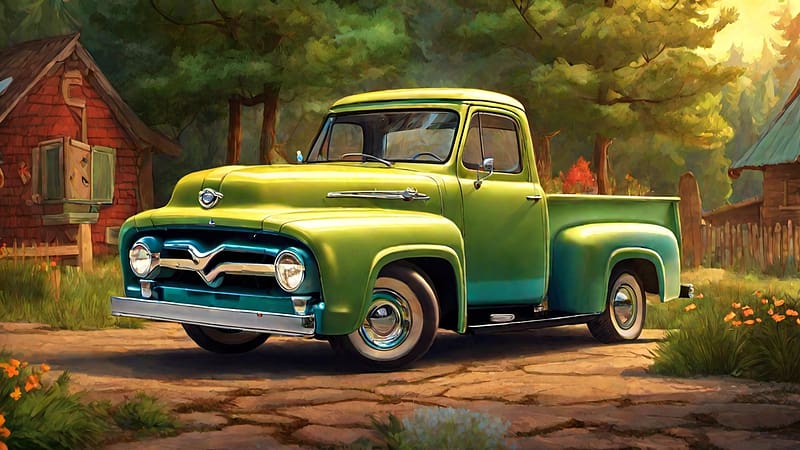 1953 Ford F100, ford, f100, truck, pick up, HD wallpaper