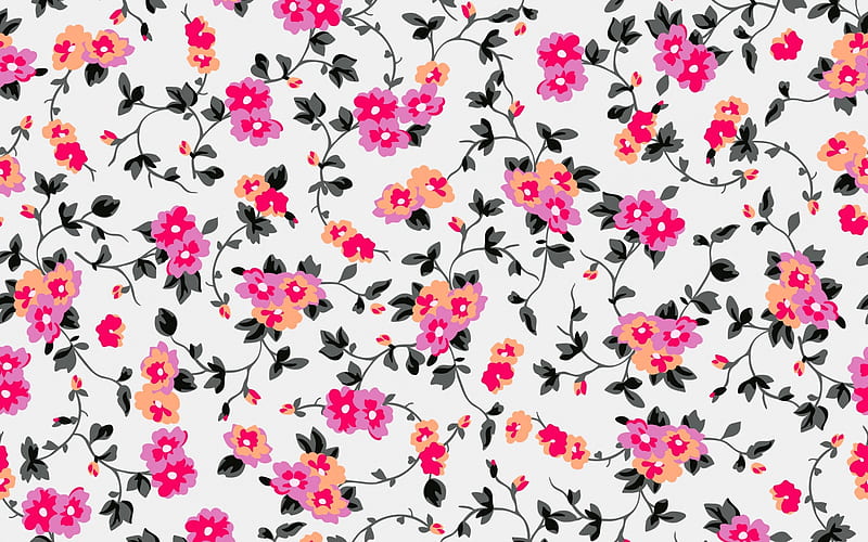 Texture, pattern, flower, paper, pink, white, HD wallpaper