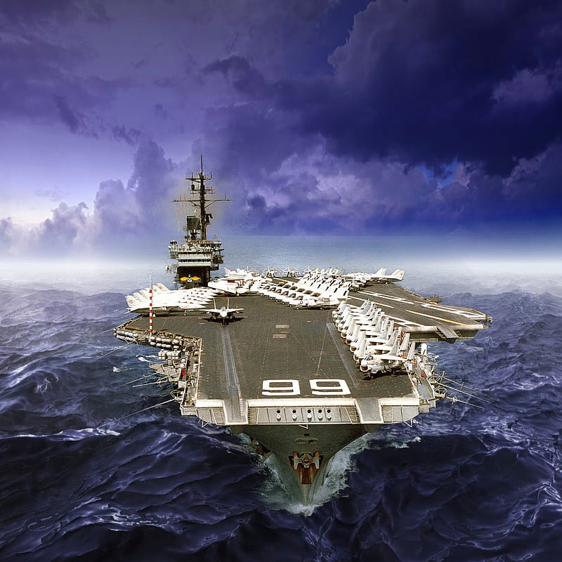 USS America, aircraft carrier, battleship, carrier, military, navy, ship, guerra, HD phone wallpaper