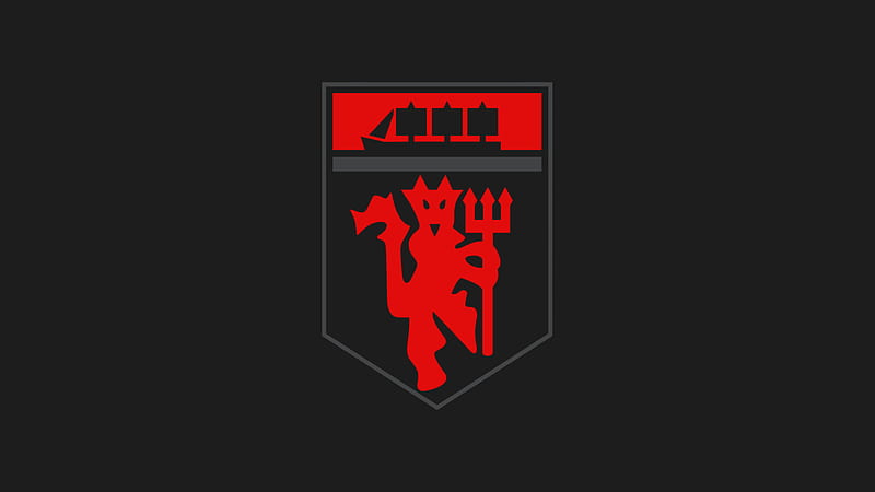 Light Black Crest Emblem Logo Soccer Symbol Manchester United F.C, HD wallpaper