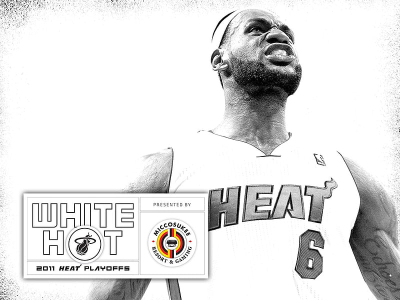 LeBron James, miami heat, 2011 playoffs, white hot, HD wallpaper
