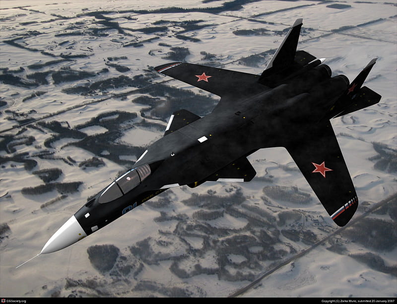 Berkut Black Jet, black, missels, cold, berkut, aircraft, snow, military, black jet, weapon, jet, HD wallpaper