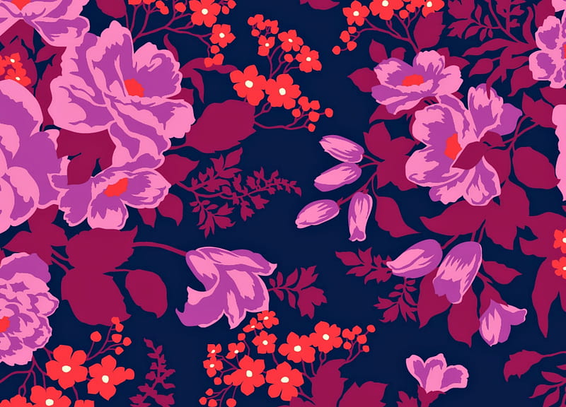 Texture, pattern, orange, flower, paper, pink, HD wallpaper