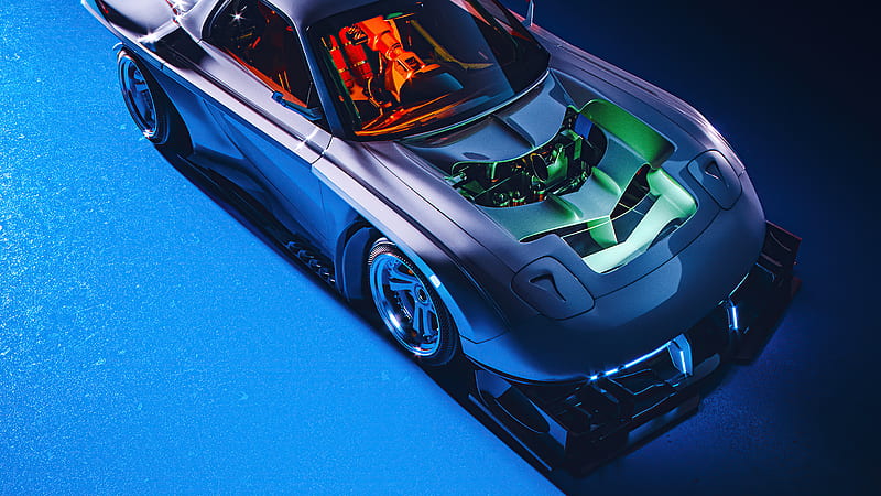 Scifi Neon Car Ride , carros, neon, scifi, HD wallpaper
