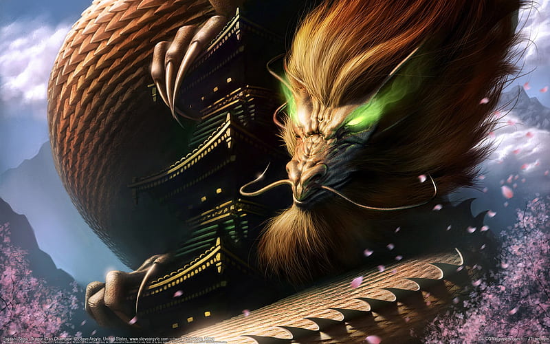 Dragon King-Fantasy CG illustration, HD wallpaper
