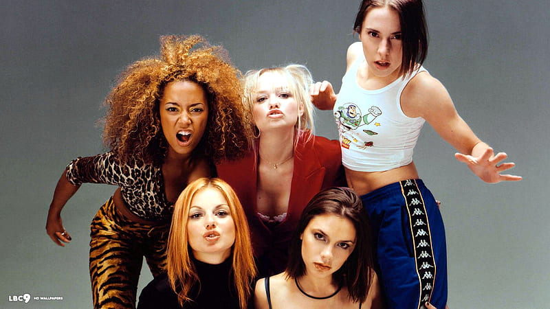 spice girls, posh, ginger, sporty, scary, baby, HD wallpaper