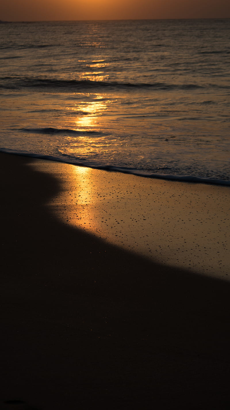 Morning Beach, coast, evening, light, sea, srilanka, waves, HD phone wallpaper