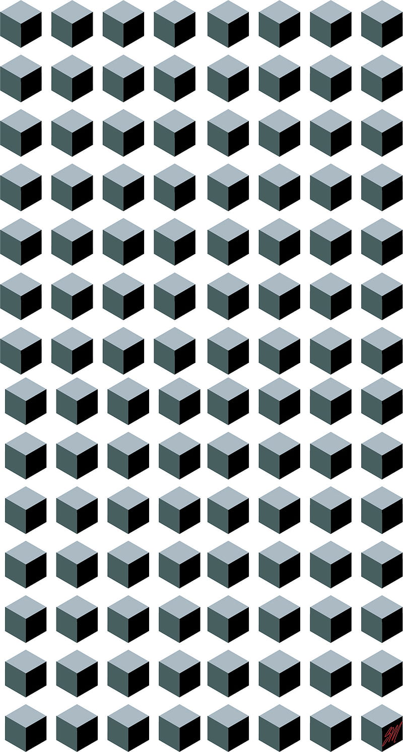 ISOMETRIC CUBE, 404, black, never, oneplus, pattern, silver, vector, wolf, HD phone wallpaper