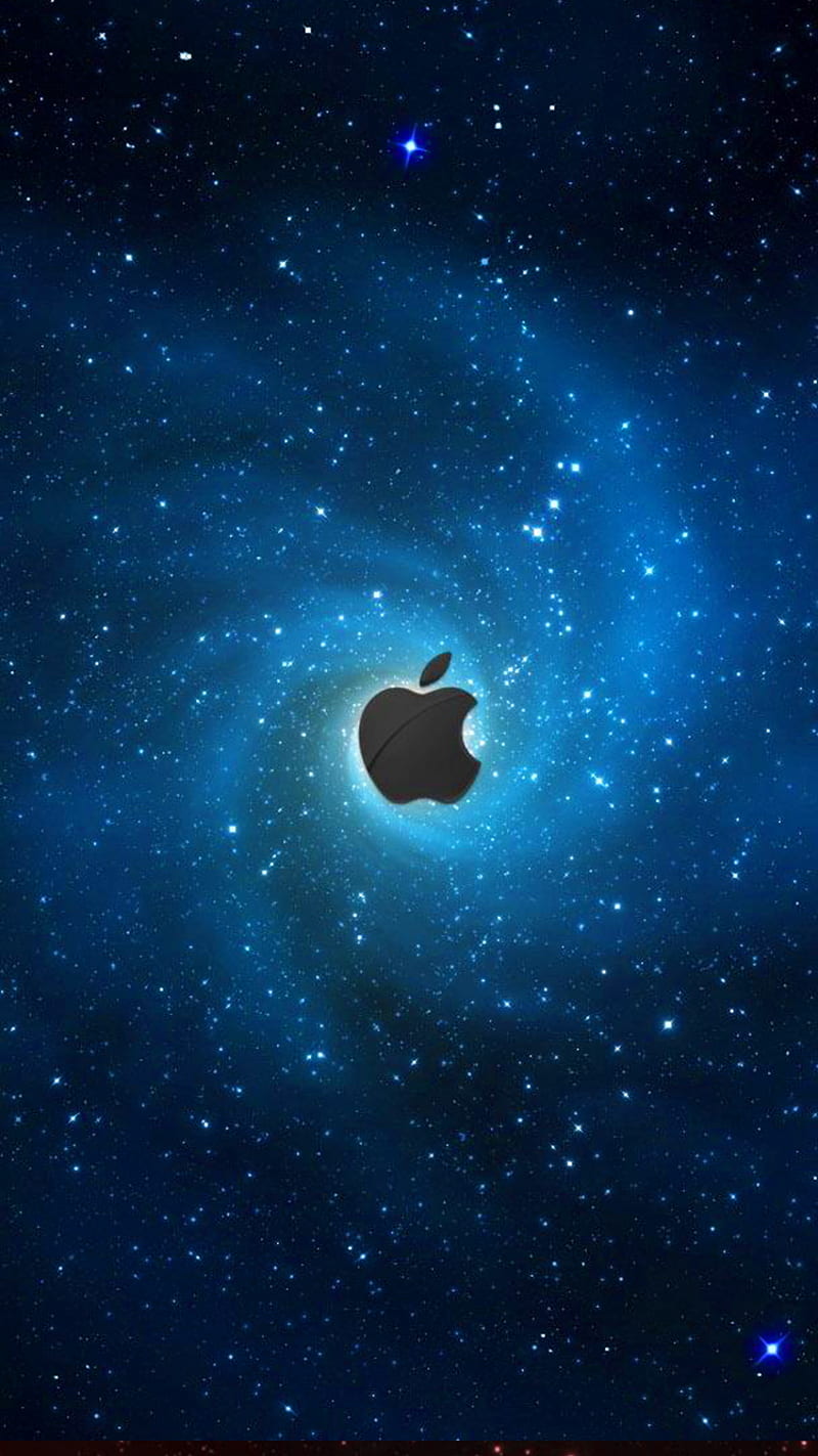 Apple Logo blue, 2017, HD phone wallpaper