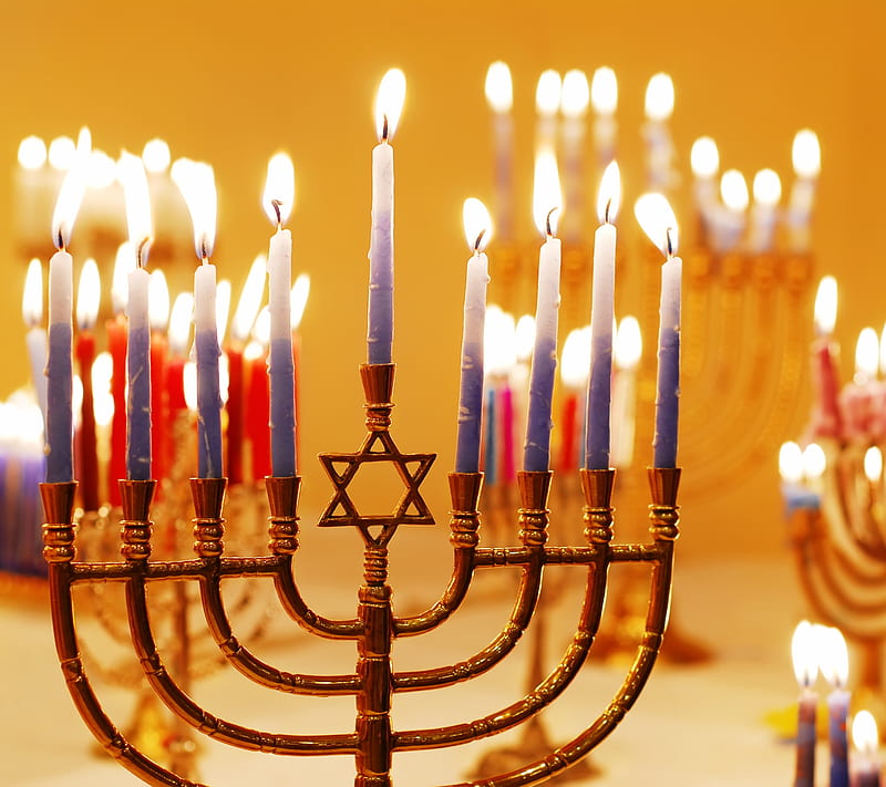 Hanukkah, candle, chanukah, holiday, jew, jewish, HD wallpaper