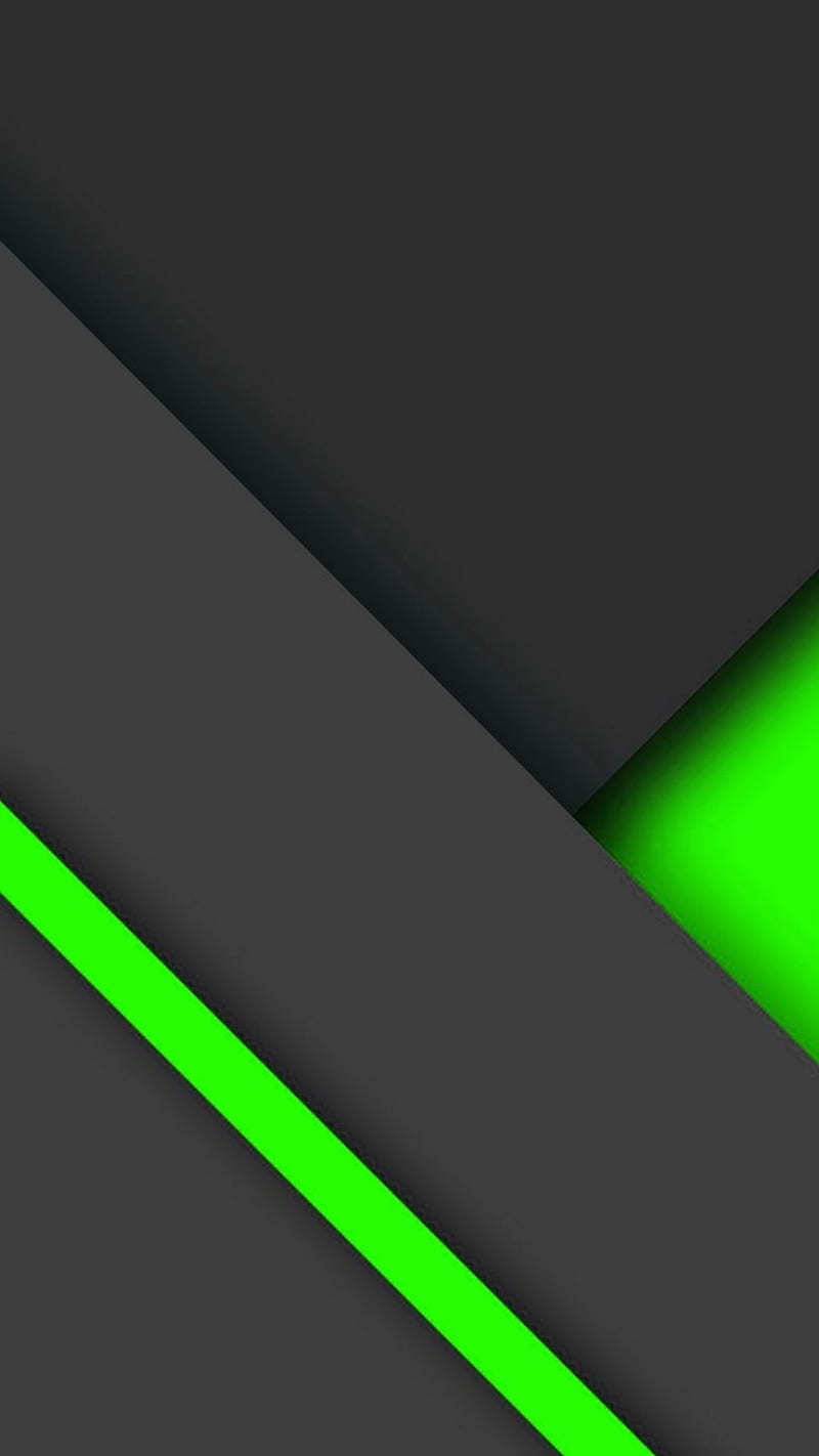 Material design 68, gray, green, lines, dark, , digital, abstract, HD phone wallpaper