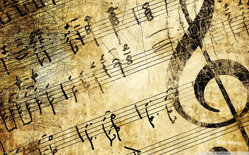 Old Music Sheet, notes, music, tones, paper, sheet, old, HD wallpaper